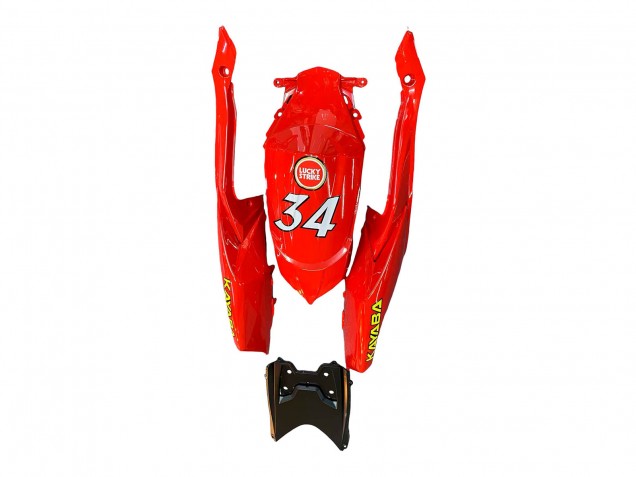 2008-2010 Suzuki GSXR 600 / GSXR 750 Motorcycle Fairings - White Red Motul Lucky Strike