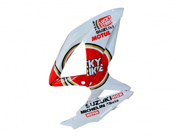 2008-2010 Suzuki GSXR 600 / GSXR 750 Motorcycle Fairings - White Red Motul Lucky Strike