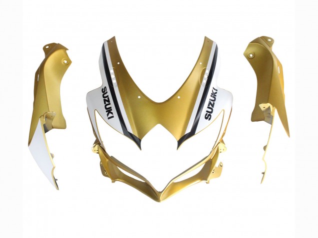 2008-2010 Suzuki GSXR 600 / GSXR 750 Motorcycle Fairings - Matte Black White Gold
