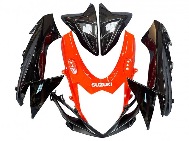 2011-2024 Suzuki GSXR 600 / GSXR 750 Motorcycle Fairings Kits - Red Glossy Black