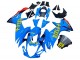 2011-2024 Suzuki GSXR 600 / GSXR 750 Motorcycle Fairings - Blue Gold Red Black Rizla