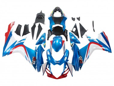 2011-2024 Suzuki GSXR 600 / GSXR 750 Motorcycle Fairings - Blue White Red