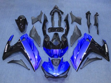 2015-2018 Yamaha YZF R3/R25 Motorcycle Fairing Kits - Blue Glossy Black