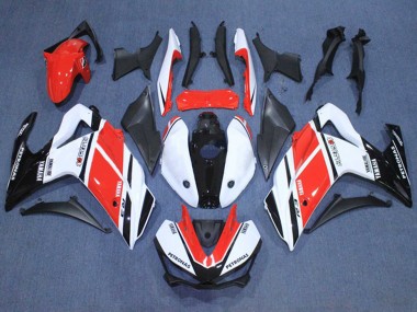 2015-2018 Yamaha YZF R3/R25 Motorcycle Fairings - White Red Black Petronas Yamalube