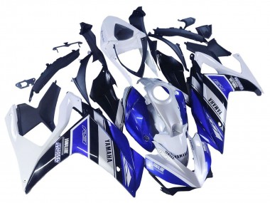 2015-2018 Yamaha YZF R3/R25 Motorcycle Fairings - White Blue Black Yamalube