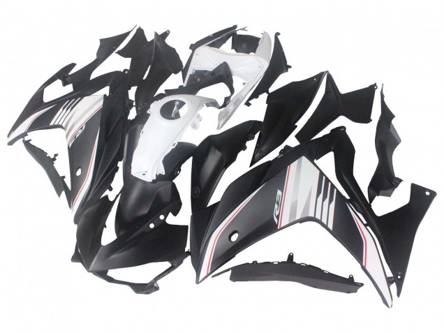 2015-2018 Yamaha YZF R3/R25 Motorcycle Fairing - White Red Matte Black