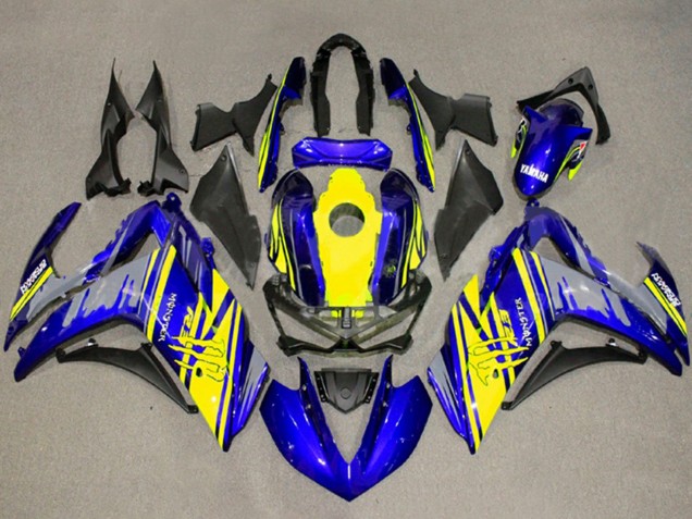 2015-2018 Yamaha YZF R3/R25 Motorcycle Fairing - Yellow Blue Black Monster