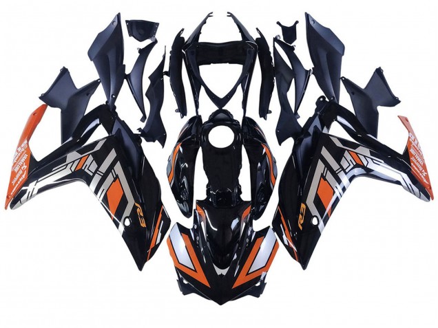 2015-2018 Yamaha YZF R3/R25 Motorcycle Fairings - Blue Orange Silver Yamalube
