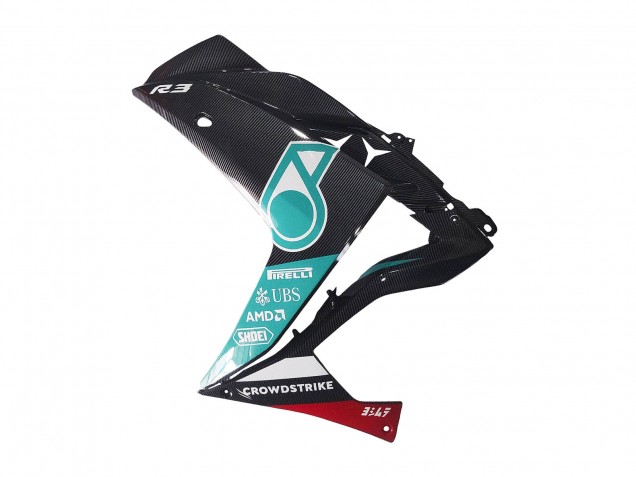 2015-2018 Yamaha YZF R3/R25 Motorcycle Fairings - White Green Glossy Black