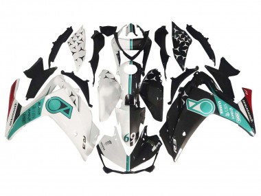 2015-2018 Yamaha YZF R3/R25 Motorcycle Fairings - White Green Glossy Black