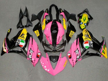2015-2018 Yamaha YZF R3/R25 Motorcycle Fairings - Pink Yellow Black Shark 46