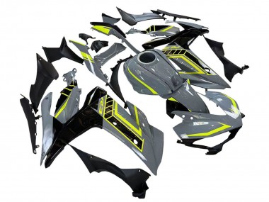 2015-2018 Yamaha YZF R3/R25 Motorcycle Fairings - Nardo Grey Neon Yellow Black