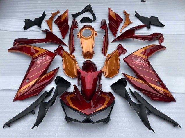 2015-2018 Yamaha YZF R3/R25 Motorcycle Fairings - Red Orange