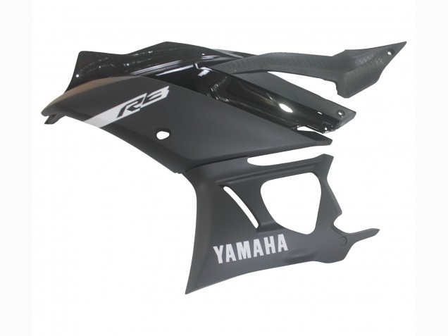 2019-2021 Yamaha YZF R3/R25 Motorcycle Fairings - Matte Black Silver