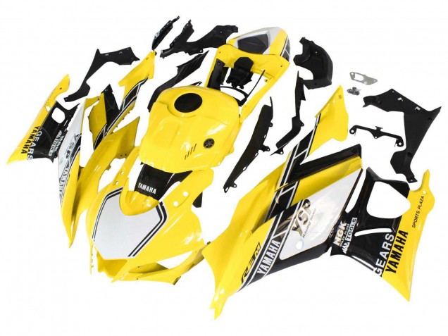2019-2021 Yamaha YZF R3/R25 Motorcycle Fairings - Yellow White Black Stripe
