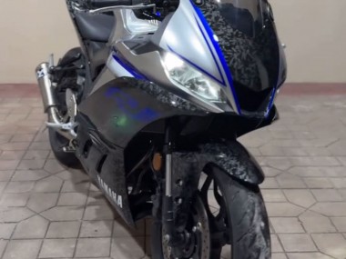 2022-2024 Yamaha YZF R3/R25 Motorcycle Fairings - Marble Black Silver Blue Forged Carbon Fiber Style