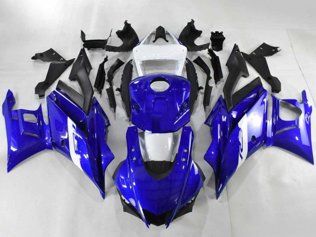 2022-2024 Yamaha YZF R3/R25 Motorcycle Fairings - Blue White Matte Black