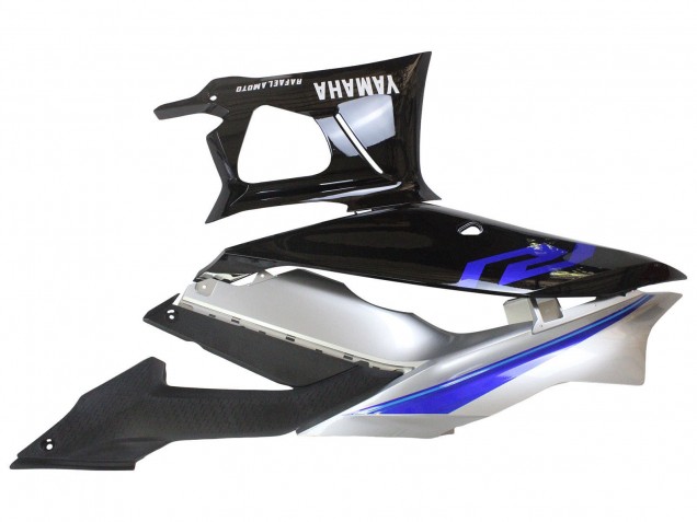 2022-2024 Yamaha YZF R3/R25 Motorcycle Fairings - Silver Blue Glossy Black