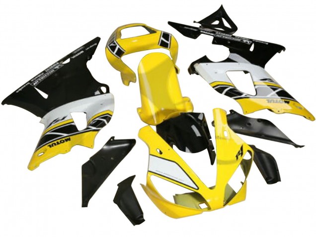 2022-2024 Yamaha YZF R3/R25 Motorcycle Fairings - Yellow White Black Motul