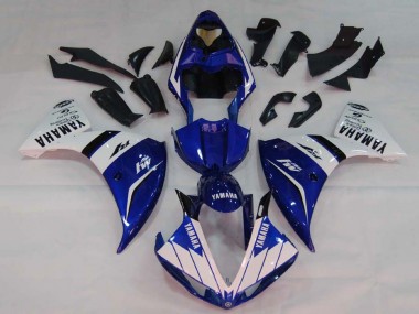 2009-2011 Yamaha YZF 1000 R1 Motorcycle Fairings - White Blue Black M1