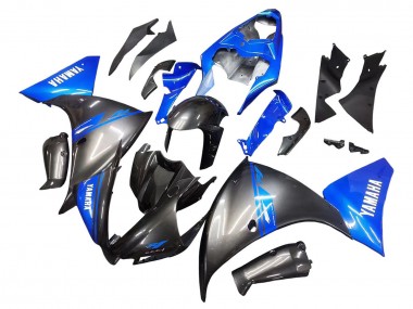 2012-2014 Yamaha YZF 1000 R1 Motorcycle Fairings - Blue Glossy Black