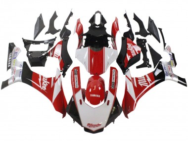 2015-2019 Yamaha YZF 1000 R1 Motorcycle Fairing - White Red Black Milwaukee
