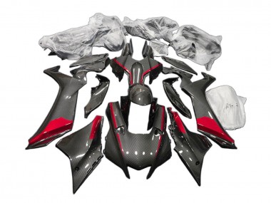 2020-2025 Yamaha YZF 1000 R1 Motorcycle Fairings - Black Carbon Fiber Red