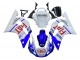 1998-2002 Yamaha YZF 600 R6 Motorcycle Fairings - White Blue Red Fiat 99