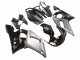 1998-2002 Yamaha YZF 600 R6 Motorcycle Fairings - Silver Glossy Black