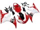 2003-2004 Yamaha YZF R6 Motorcycle Fairing - White Red Glossy Black