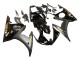 2003-2004 Yamaha YZF R6 Motorcycle Fairings - Glossy Black Matte Black Gold Decals