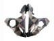 2003-2004 Yamaha YZF R6 Motorcycle Fairings - Grey Matte Black Geometric