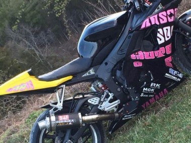2003-2004 Yamaha YZF R6 Motorcycle Fairings - Yellow Pink Glossy Black Rossi Repsol 46