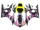 2003-2004 Yamaha YZF R6 Motorcycle Fairings - Yellow Pink Glossy Black Rossi Repsol 46
