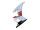 2003-2004 Yamaha YZF R6 Motorcycle Fairings - White Red Glossy Black