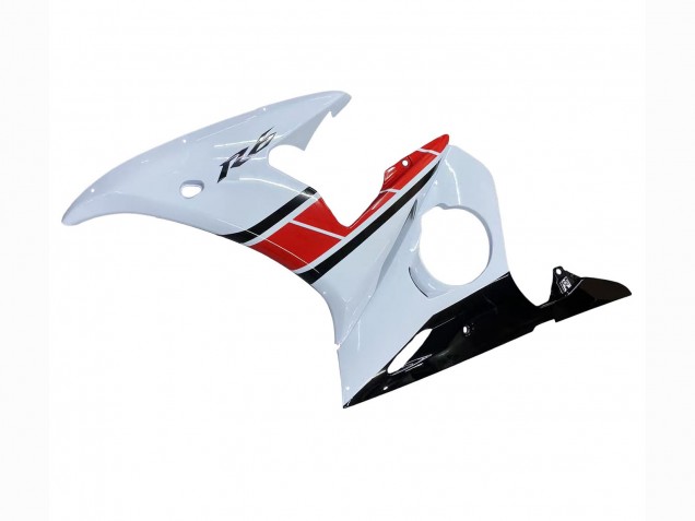 2003-2004 Yamaha YZF R6 Motorcycle Fairings - White Red Glossy Black