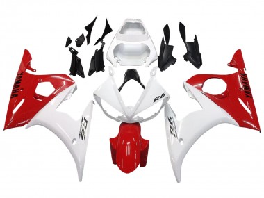 2005 Yamaha YZF 600 R6 Motorcycle Fairings - White Red