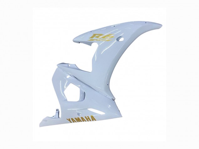 2005 Yamaha YZF 600 R6 Motorcycle Fairings - White Gold