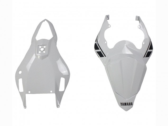 2006-2007 Yamaha YZF 600 R6 Motorcycle Fairings - White Glossy Black Motul Michelin