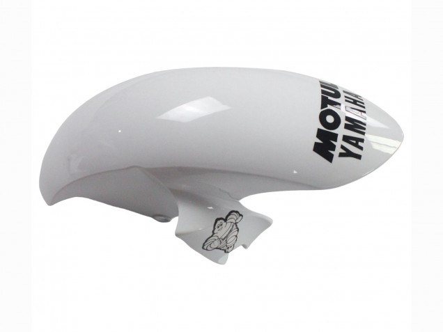 2006-2007 Yamaha YZF 600 R6 Motorcycle Fairings - White Glossy Black Motul Michelin