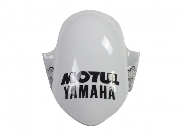 2006-2007 Yamaha YZF 600 R6 Motorcycle Fairings - White Glossy Black Motul Michelin