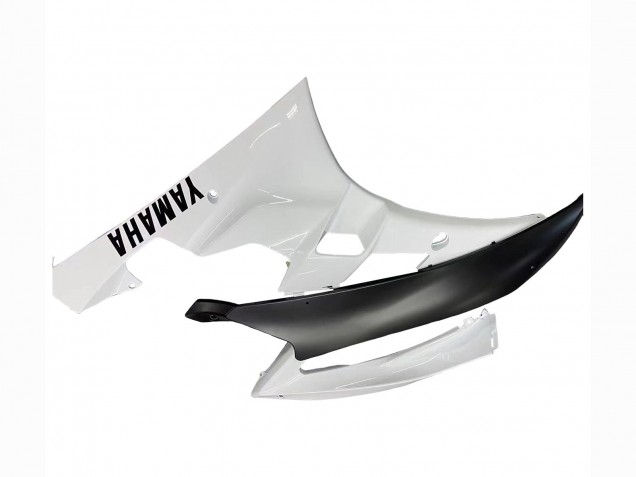2006-2007 Yamaha YZF 600 R6 Motorcycle Fairings - White Matte Black