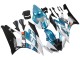 2006-2007 Yamaha YZF 600 R6 Motorcycle Fairings - White Blue Black Semakin Didepan ENEOS
