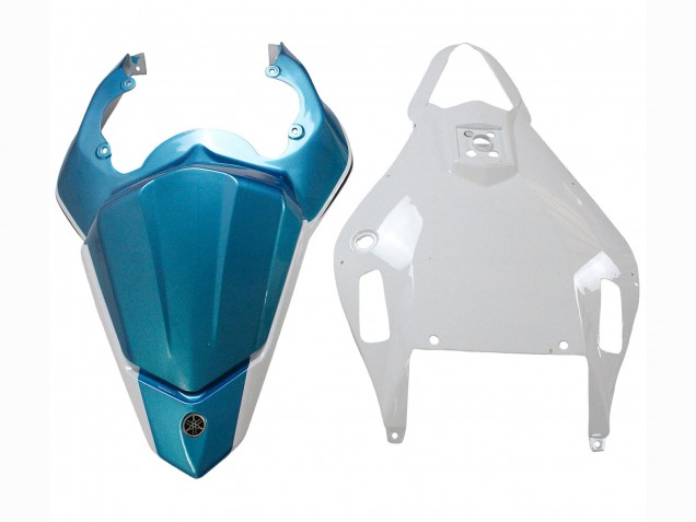 2006-2007 Yamaha YZF 600 R6 Motorcycle Fairings - White Blue Black Semakin Didepan ENEOS