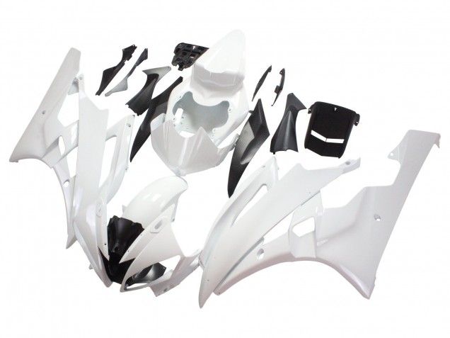 2006-2007 Yamaha YZF 600 R6 Motorcycle Fairings - White