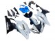 2008-2016 Yamaha YZF 600 R6 Motorcycle Fairing - White Blue Glossy Black