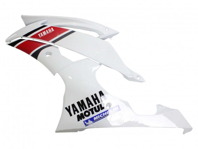 2008-2016 Yamaha YZF 600 R6 Motorcycle Fairings - White Red Black Motul Michelin