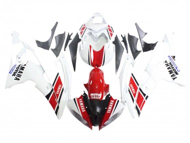 2008-2016 Yamaha YZF 600 R6 Motorcycle Fairings - White Red Black Motul Michelin