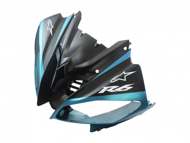 2008-2016 Yamaha YZF 600 R6 Motorcycle Fairings - Light Blue Matte Black Petronas ENEOS
