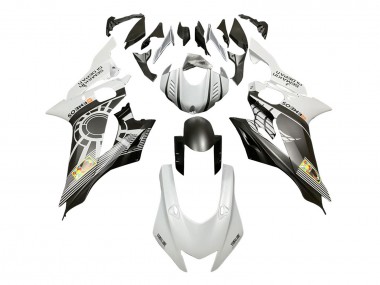 2017-2023 Yamaha YZF 600 R6 Motorcycle Fairings - White Grey Matte Black ENEOS Semakin Didepan